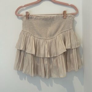Ruched ruffly skirt